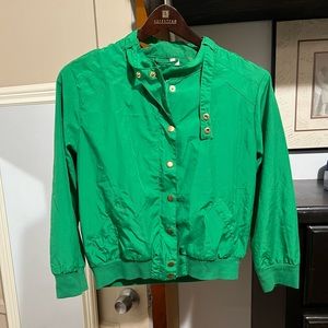 H&M vintage cropped polyester jacket green!